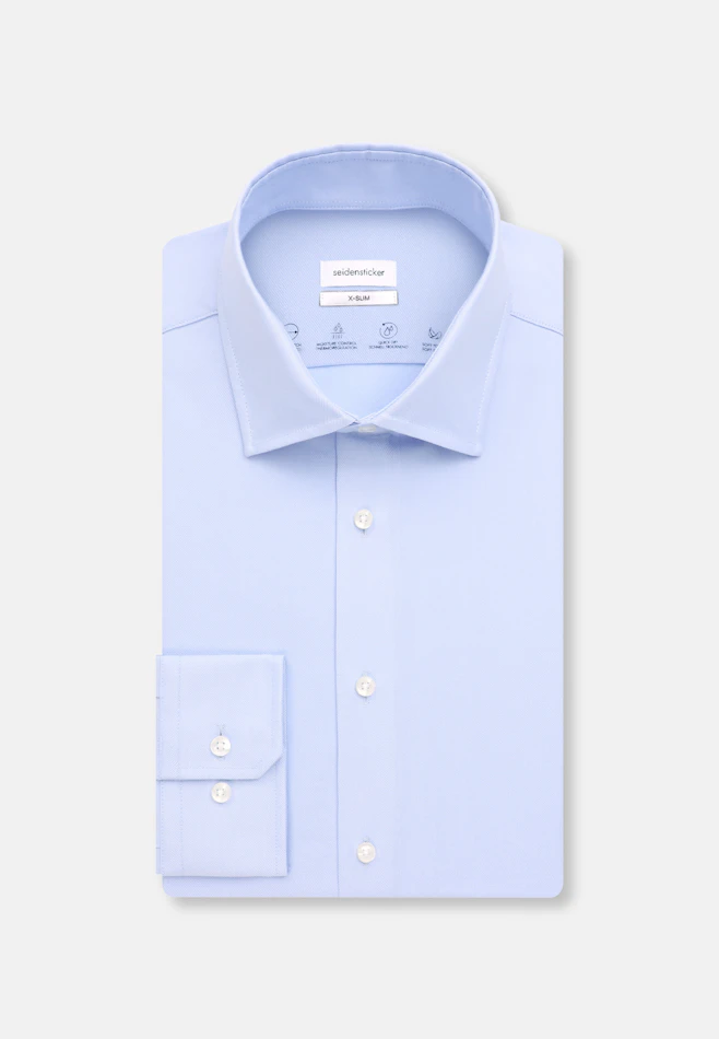 X-Slim Performance shirt Uni in Light Blue | Seidensticker online shop