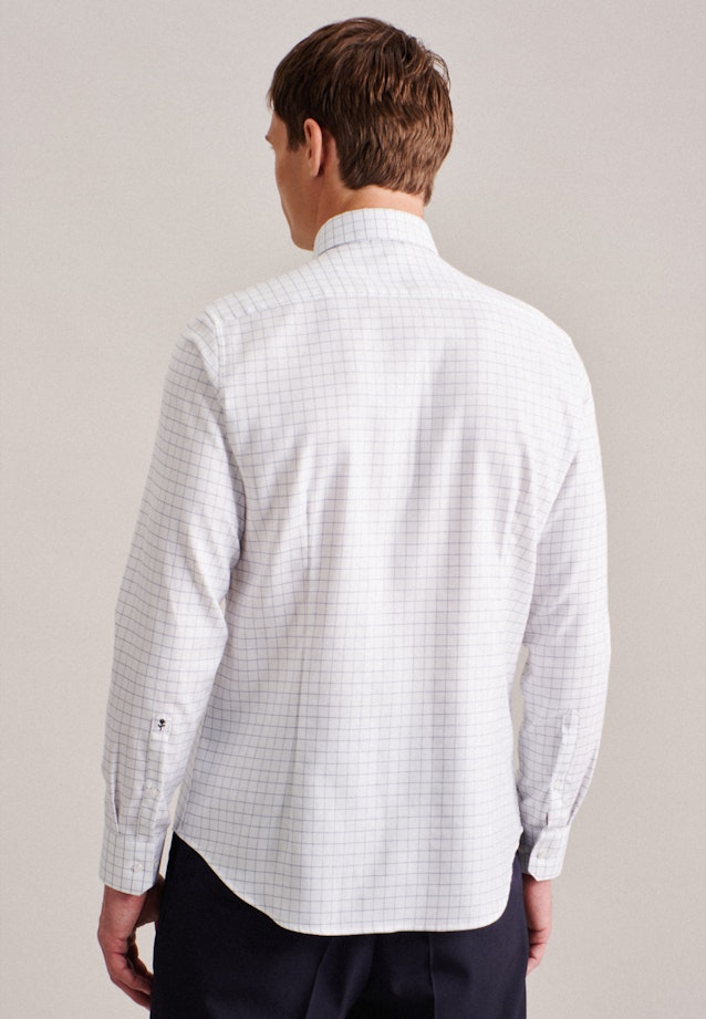 Non-iron Twill Business overhemd in Slim with Kentkraag in Middelmatig Blauw | Seidensticker Onlineshop