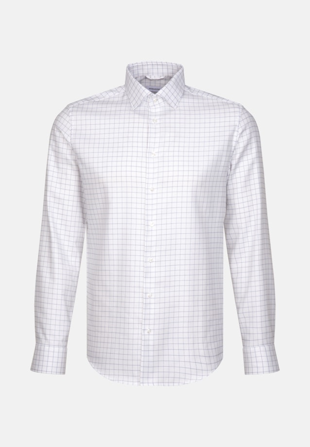 Non-iron Twill Business overhemd in Slim with Kentkraag in Middelmatig Blauw |  Seidensticker Onlineshop