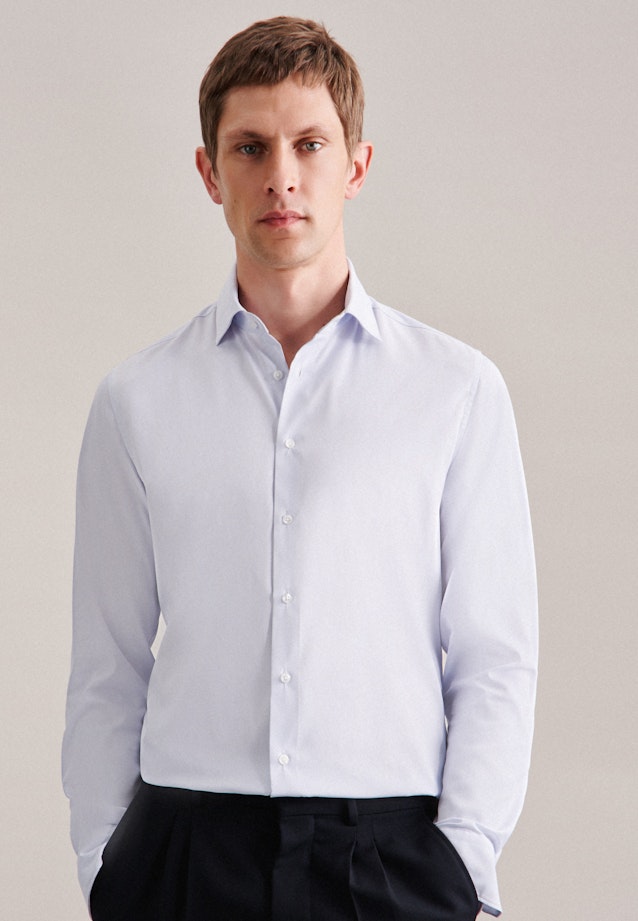 Slim Chemise Performance Imprimé in Bleu Clair |  Seidensticker Onlineshop