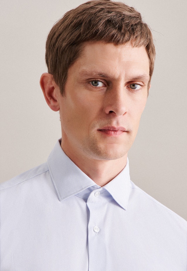 Slim Chemise Performance Imprimé in Bleu Clair |  Seidensticker Onlineshop