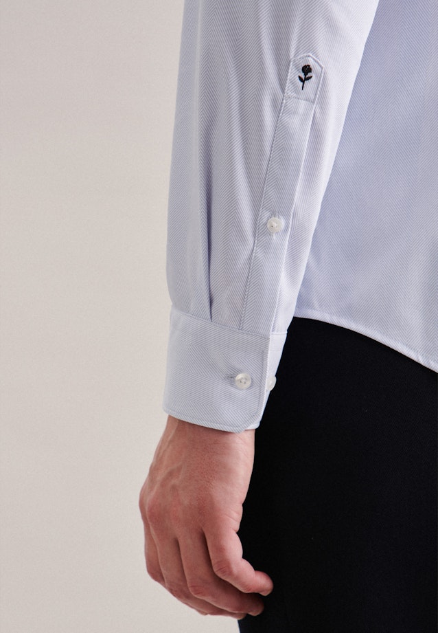 Slim Chemise Performance Imprimé in Bleu Clair |  Seidensticker Onlineshop