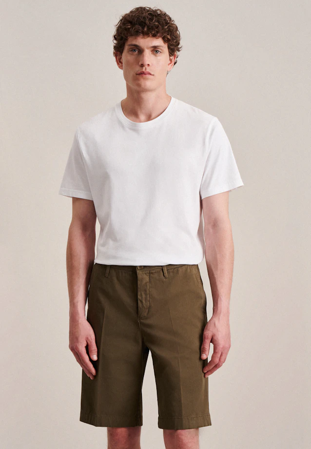 Regular Short Chino Uni in Vert |  Seidensticker Onlineshop