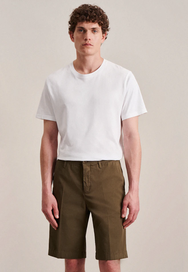 Regular Chinoshorts Uni in Grün | Seidensticker Onlineshop