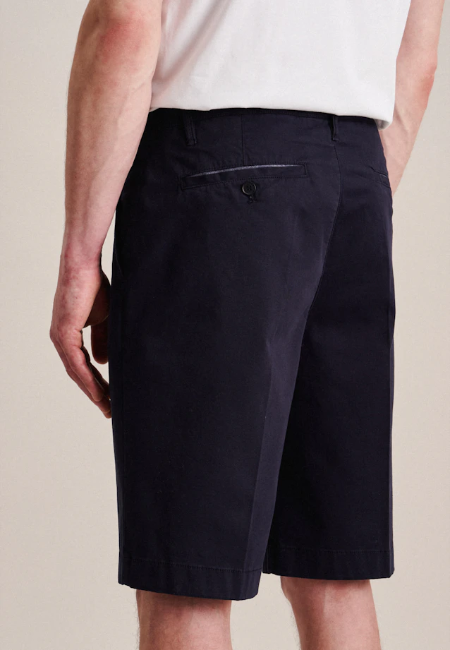 Regular Short Chino Uni in Bleu Foncé |  Seidensticker Onlineshop