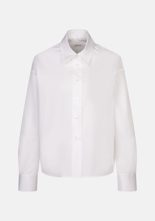 Langarm Twill Hemdbluse in Weiß |  Seidensticker Onlineshop
