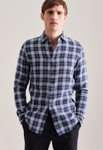 X-Slim Chemise d'affaires carreaux in Bleu Foncé |  Seidensticker Onlineshop