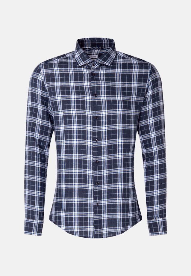 X-Slim Chemise d'affaires carreaux in Bleu Foncé |  Seidensticker Onlineshop