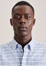 Regular Casual Hemd Karo in Hellblau |  Seidensticker Onlineshop