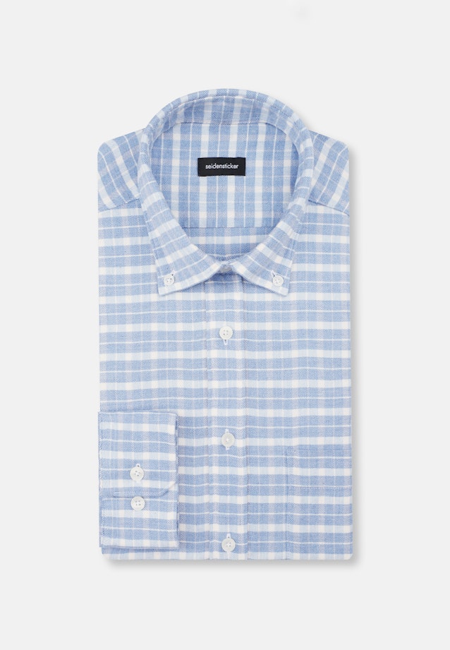 Regular Casual Hemd Karo in Hellblau |  Seidensticker Onlineshop