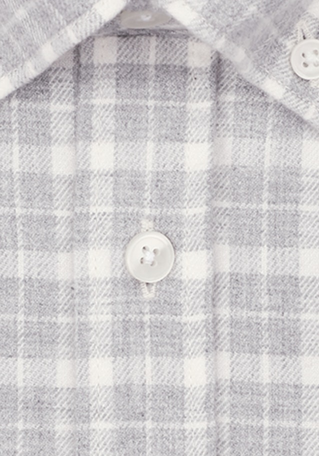 Twill Casual Hemd in Regular mit Button-Down-Kragen in Grau |  Seidensticker Onlineshop
