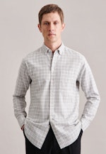 Twill Casual Hemd in Regular mit Button-Down-Kragen in Grau |  Seidensticker Onlineshop