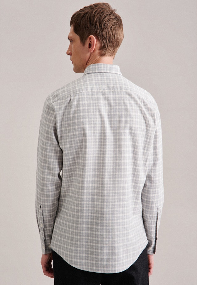 Regular Casual shirt Check in Grey |  Seidensticker Onlineshop