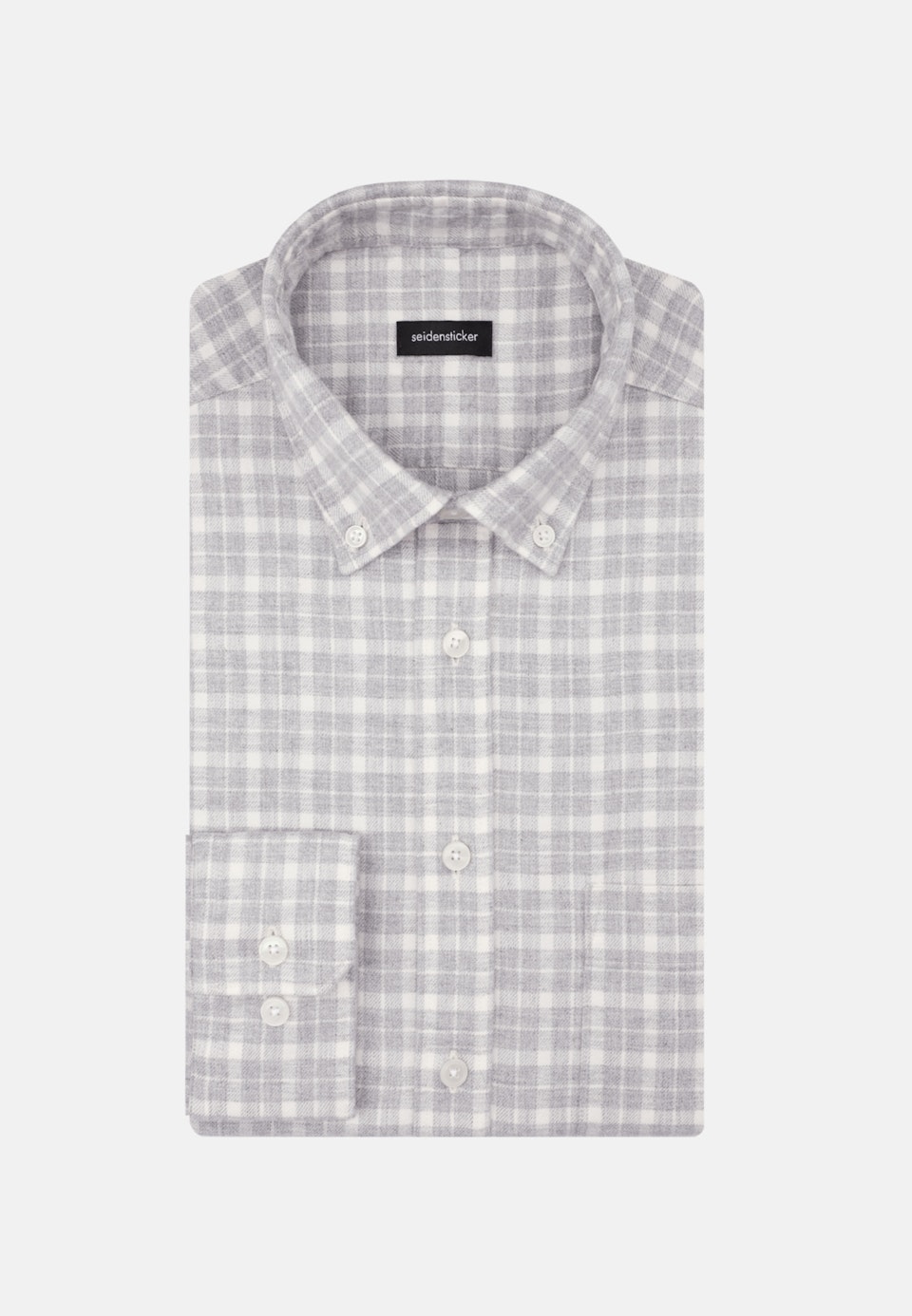 Casual Hemd in Regular mit Button-Down-Kragen in Grau |  Seidensticker Onlineshop