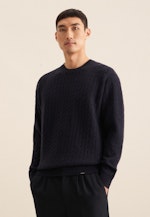 Rundhals Pullover Regular in Dunkelblau |  Seidensticker Onlineshop