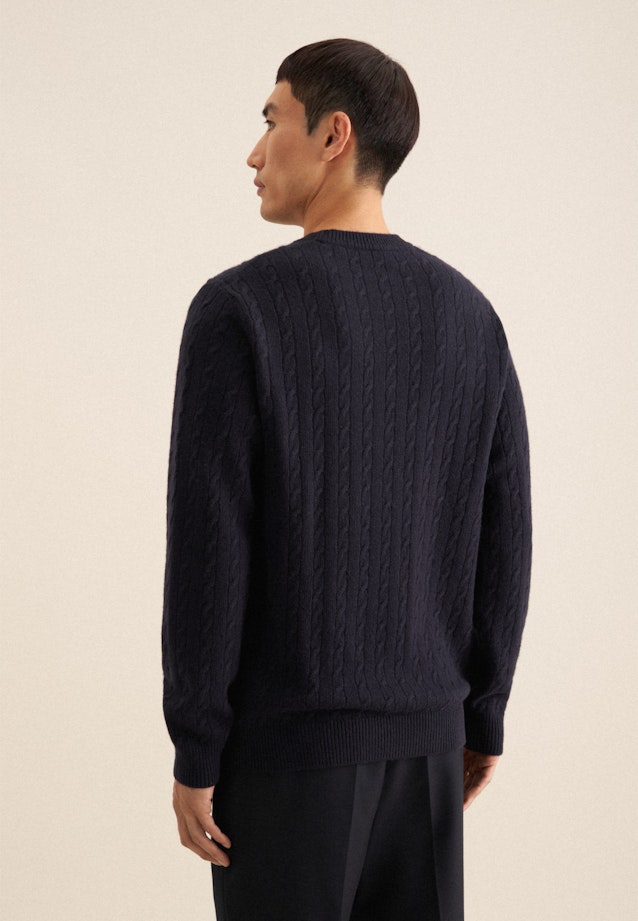 Rundhals Pullover Regular in Dunkelblau |  Seidensticker Onlineshop