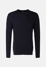 Rundhals Pullover Regular in Dunkelblau |  Seidensticker Onlineshop