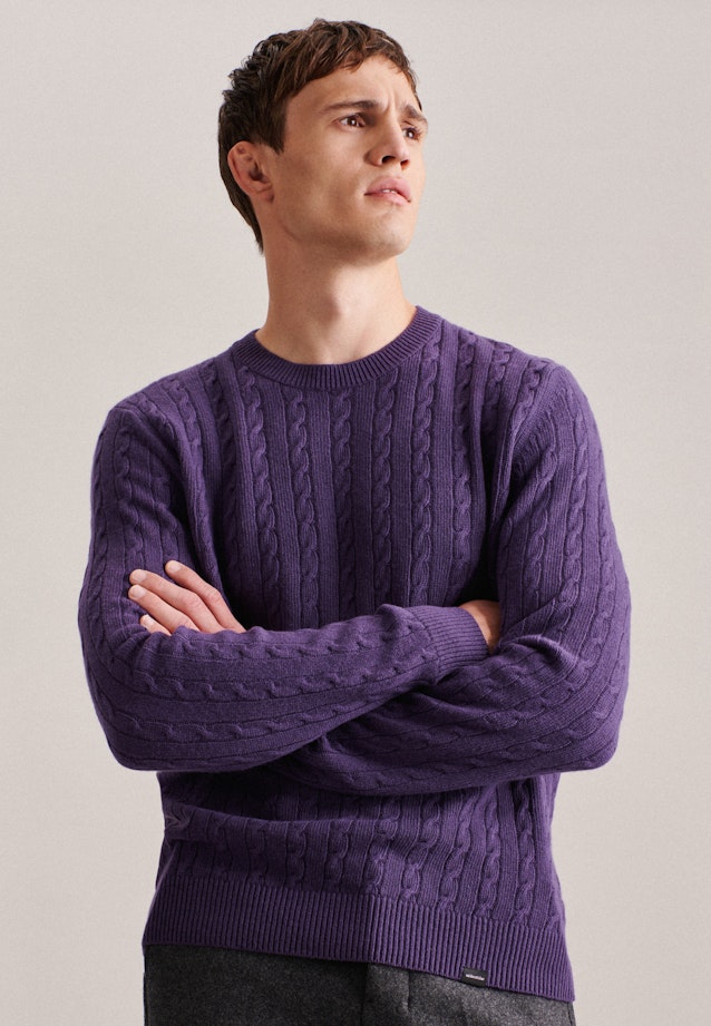 Crew Neck Pullover in Purple |  Seidensticker Onlineshop