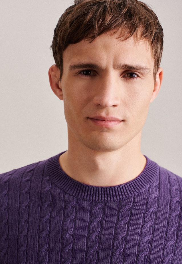 Crew Neck Pullover in Purple |  Seidensticker Onlineshop