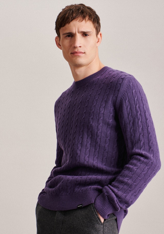 Crew Neck Pullover in Purple |  Seidensticker Onlineshop