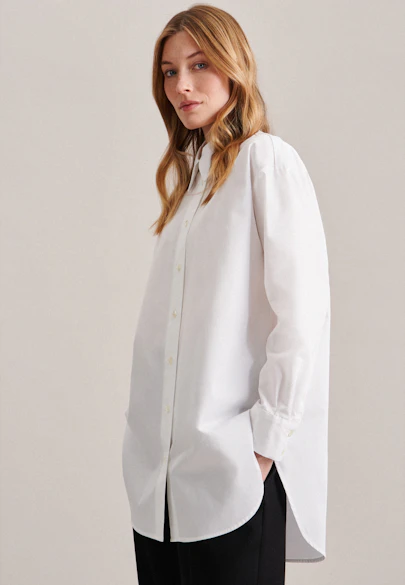 Long Blouse Uni in White |  Seidensticker Onlineshop