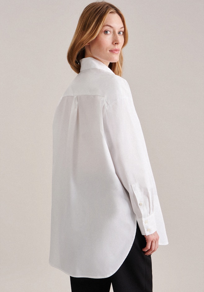 Regular Longbluse Uni in Weiß | Seidensticker Onlineshop