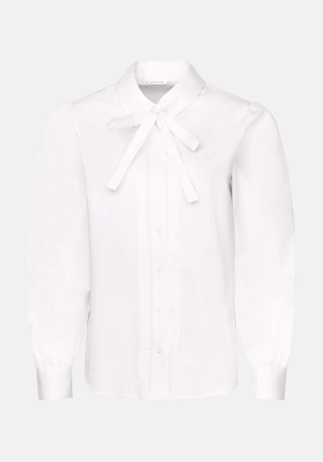 Satin Tie-Neck Blouse in White |  Seidensticker Onlineshop