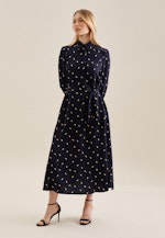 Crepe Maxi (ankle length) Dress in Dark Blue |  Seidensticker Onlineshop