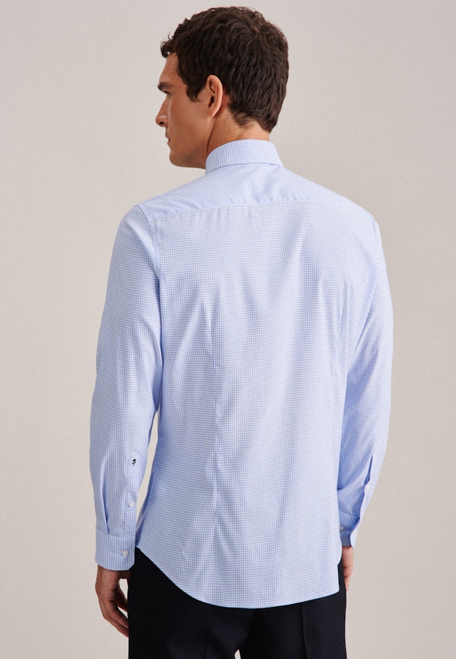 Chemise performance Slim Twill (sergé) Col Kent dans Bleu Clair | Boutique en ligne Seidensticker