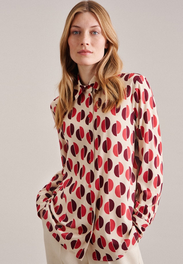 Regular Hemdbluse Druck in Rosa/Pink |  Seidensticker Onlineshop