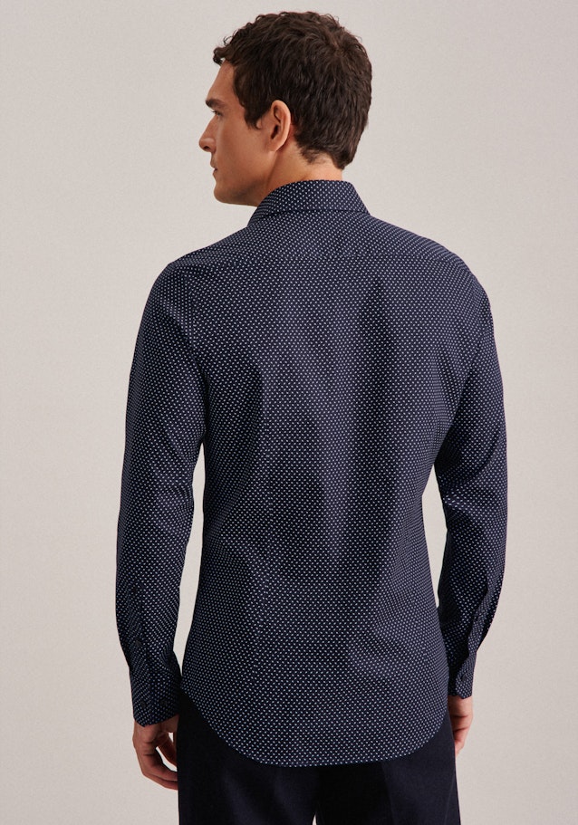 X-Slim Business Hemd Paisley in Dunkelblau | Seidensticker Onlineshop