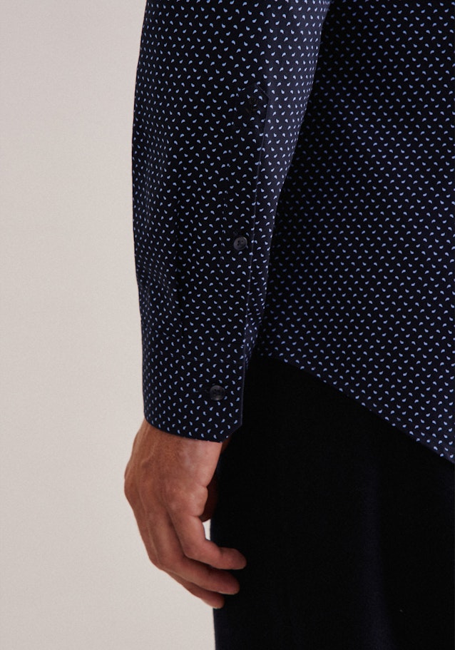 X-Slim Business Hemd Paisley in Dunkelblau | Seidensticker Onlineshop