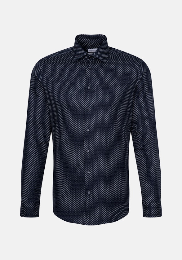 X-Slim Business Hemd Paisley in Dunkelblau | Seidensticker Onlineshop