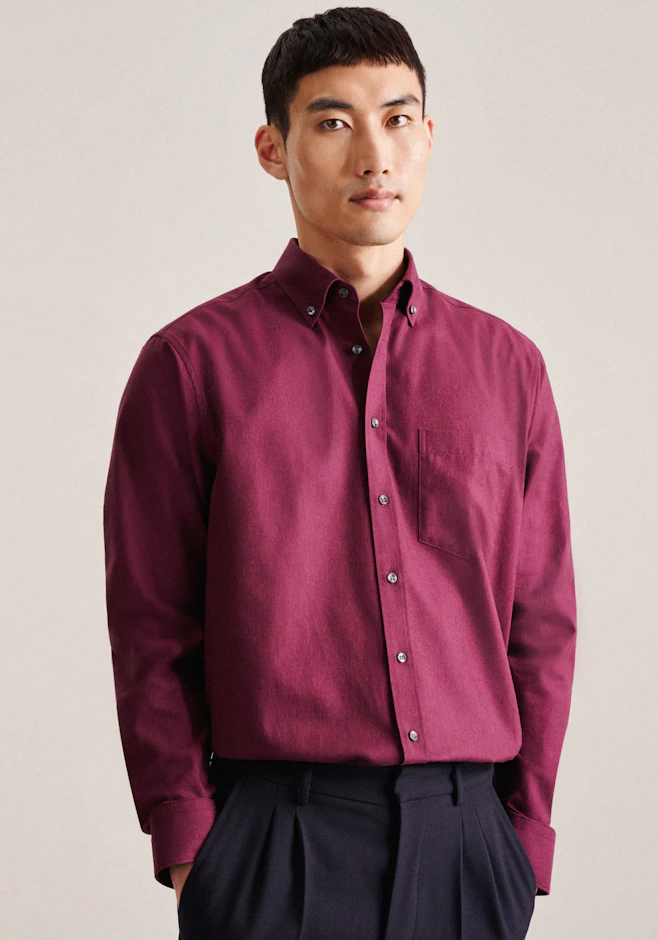 Regular Business Hemd Uni in Rot | Seidensticker Onlineshop