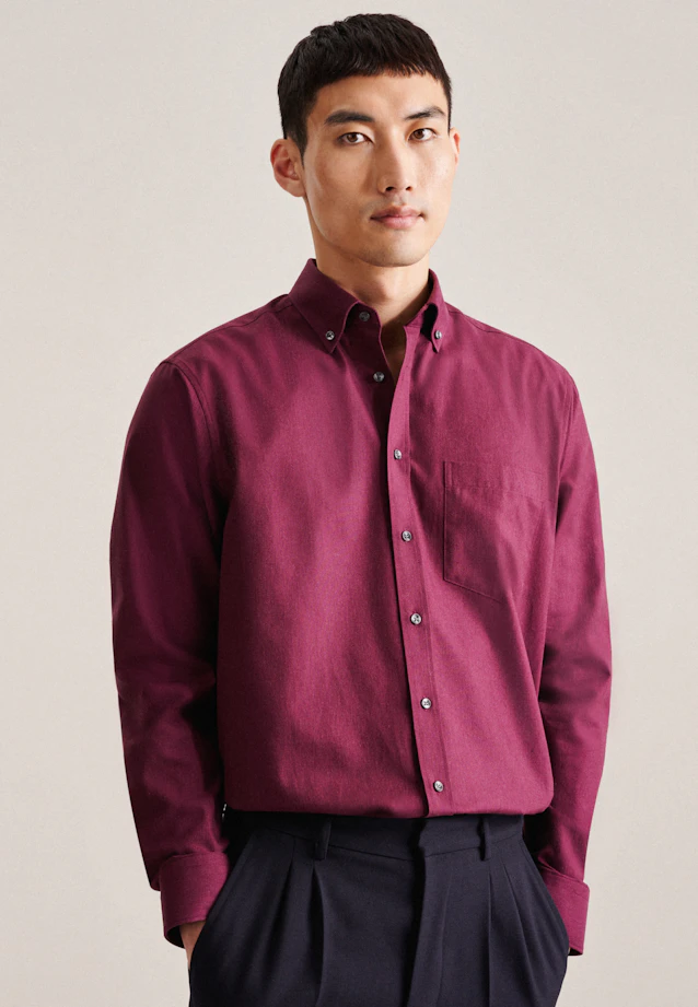 Regular Chemise d'affaires Uni in Rouge |  Seidensticker Onlineshop
