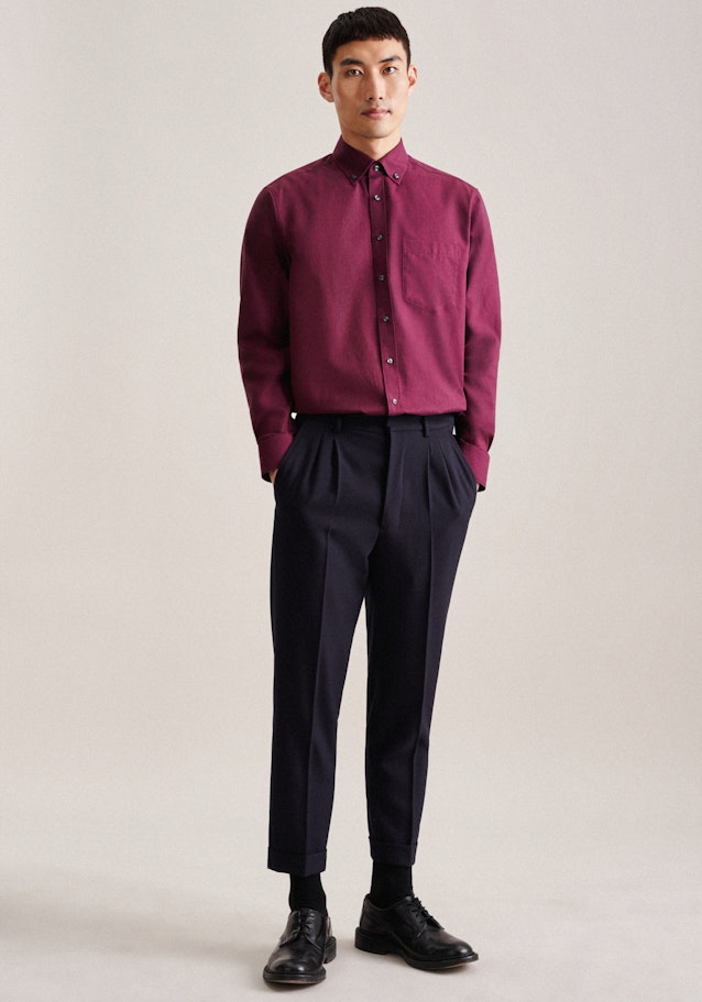 Twill Business Hemd in Regular mit Button-Down-Kragen in Rot |  Seidensticker Onlineshop