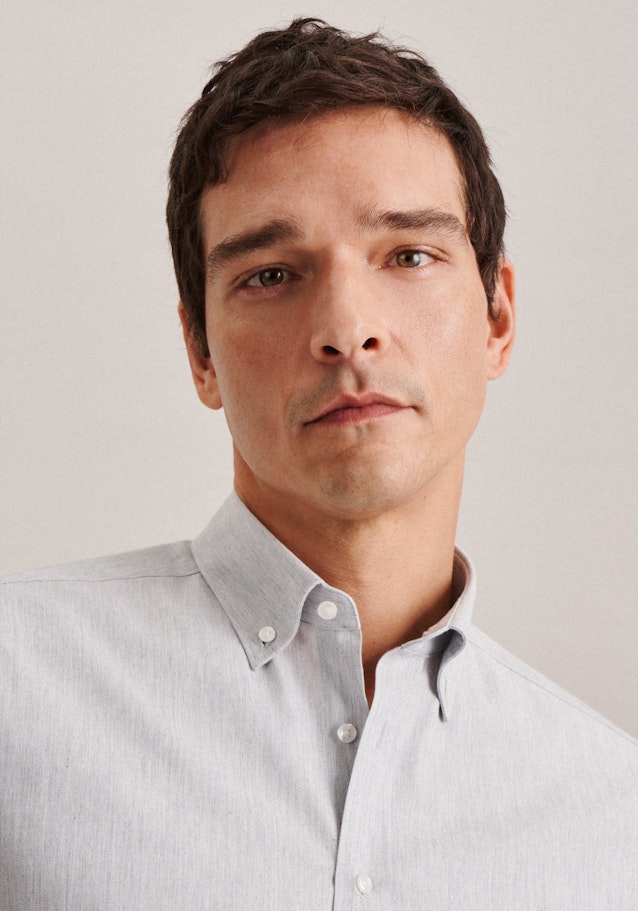Business Shirt in Regular with Button-Down-Collar in Grey |  Seidensticker Onlineshop