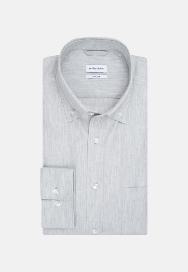 Twill Business Hemd in Regular mit Button-Down-Kragen in Grau |  Seidensticker Onlineshop