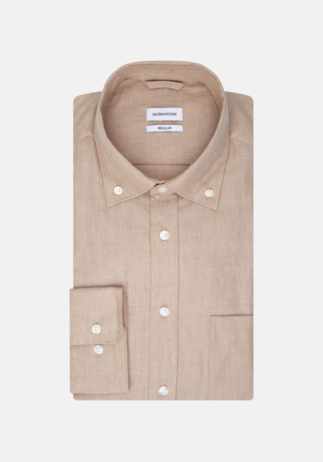 Twill Business Hemd in Regular mit Button-Down-Kragen in Braun |  Seidensticker Onlineshop