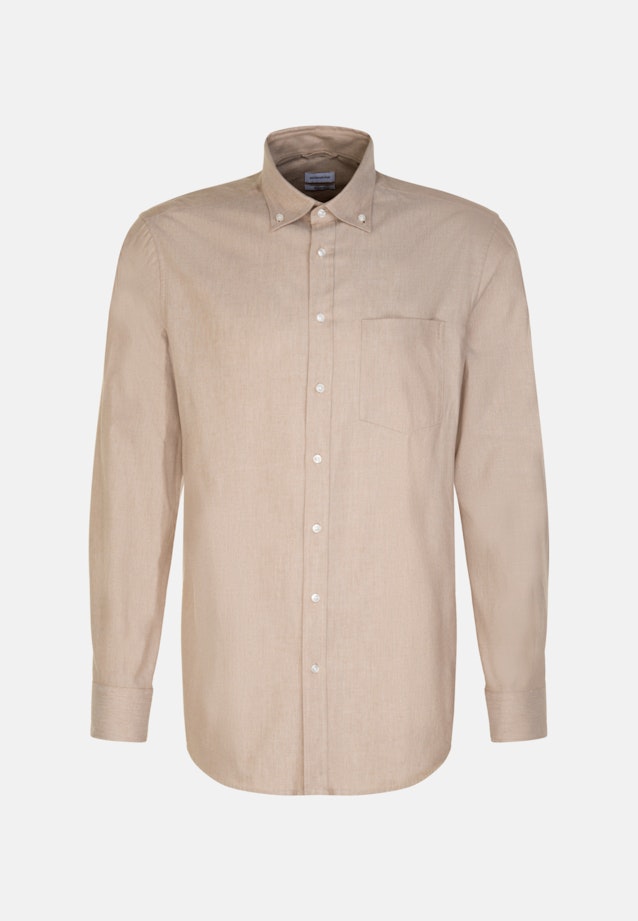 Twill Business Hemd in Regular mit Button-Down-Kragen in Braun |  Seidensticker Onlineshop