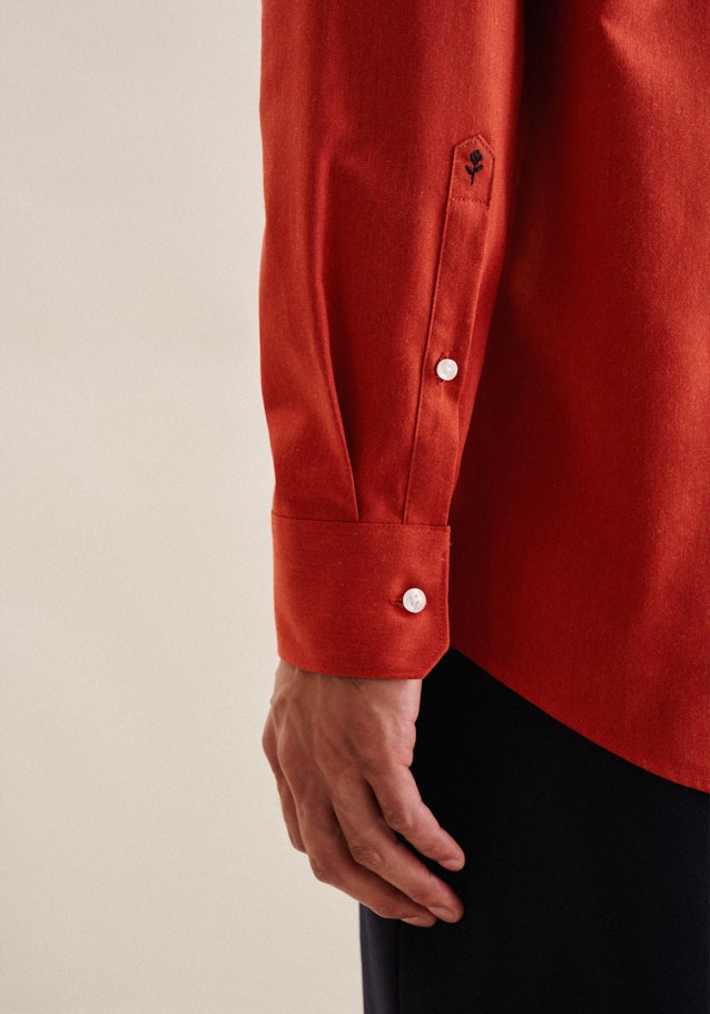 Regular Chemise d'affaires Uni in Orange | Seidensticker Onlineshop