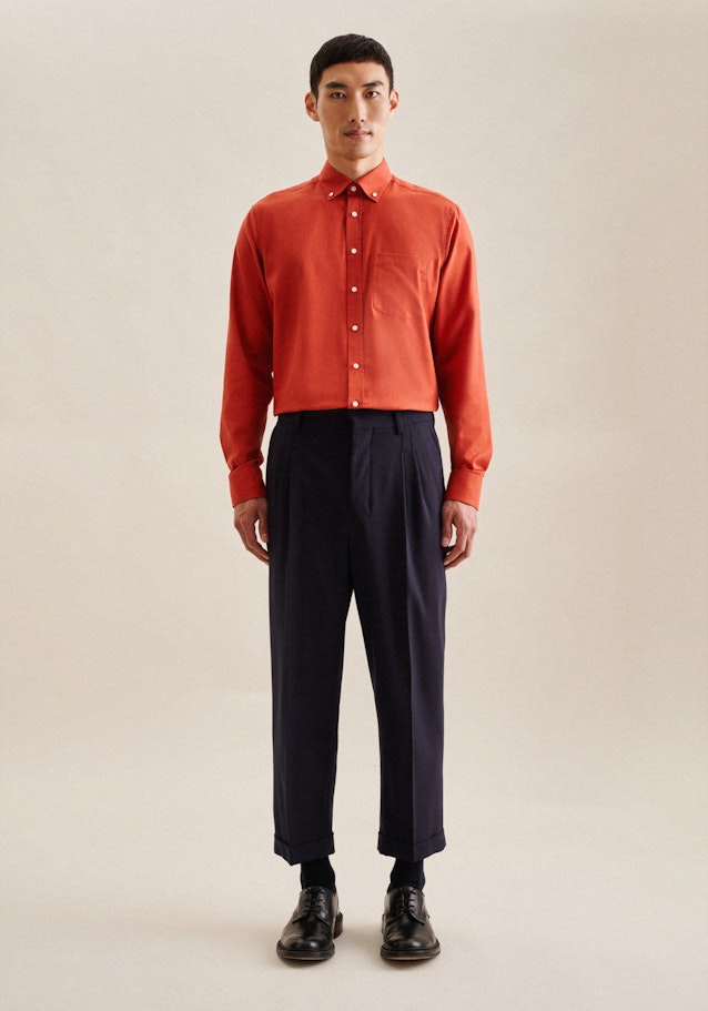 Regular Chemise d'affaires Uni in Orange | Seidensticker Onlineshop