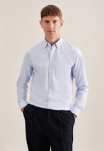 Twill Business Hemd in Regular mit Button-Down-Kragen in Hellblau |  Seidensticker Onlineshop