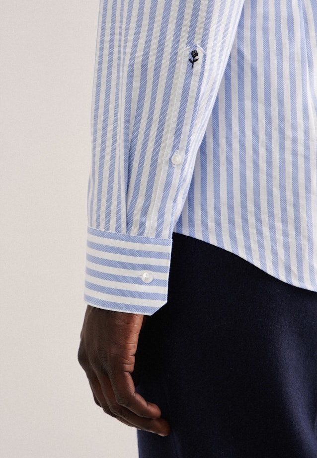 Shaped Chemise d'affaires rayures in Bleu Clair |  Seidensticker Onlineshop
