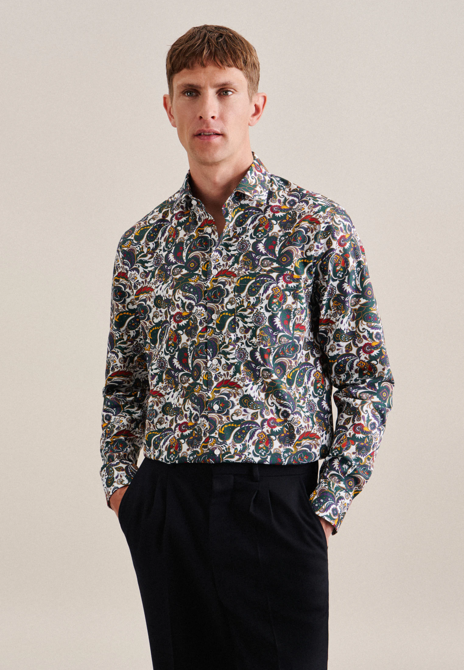 Regular Business Hemd Floral