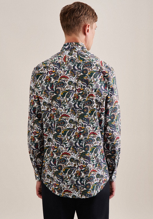 Chemise Business Regular Twill (sergé) Col Kent in Vert | Seidensticker Onlineshop
