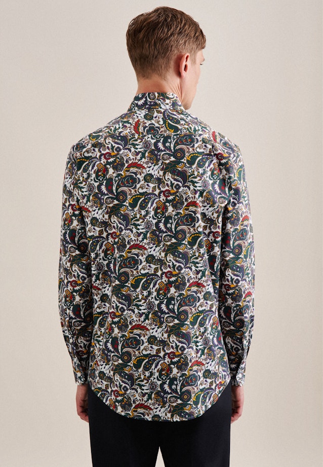 Regular Business shirt Floral in Green |  Seidensticker Onlineshop