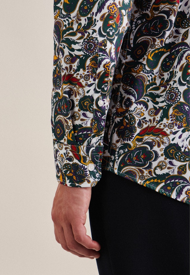 Regular Business shirt Floral in Green |  Seidensticker Onlineshop