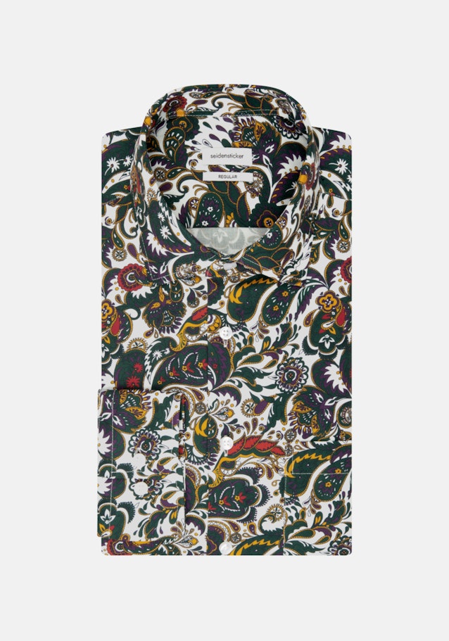 Chemise Business Regular Twill (sergé) Col Kent in Vert | Seidensticker Onlineshop