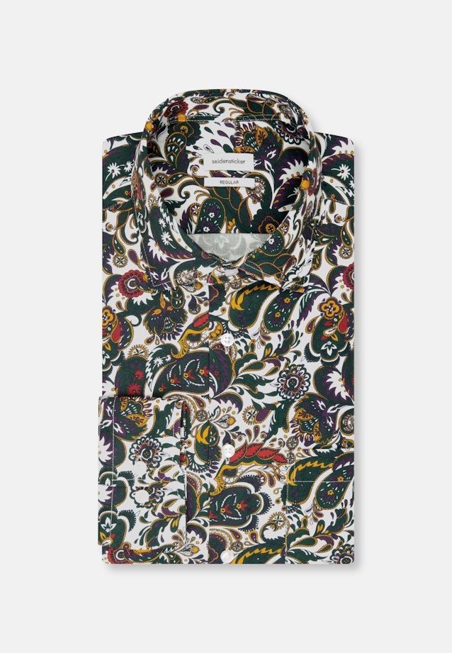 Regular Business shirt Floral in Green |  Seidensticker Onlineshop